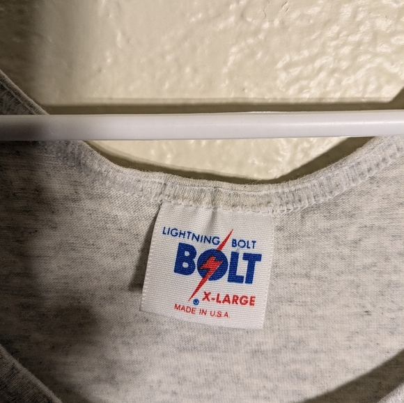 Gray Lightning Bolt Tank Top Size Xl - Picture 4 of 5